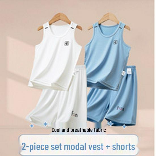 3-Piece Breathable Cotton Vest Set for Boys and Girls - Summer Style