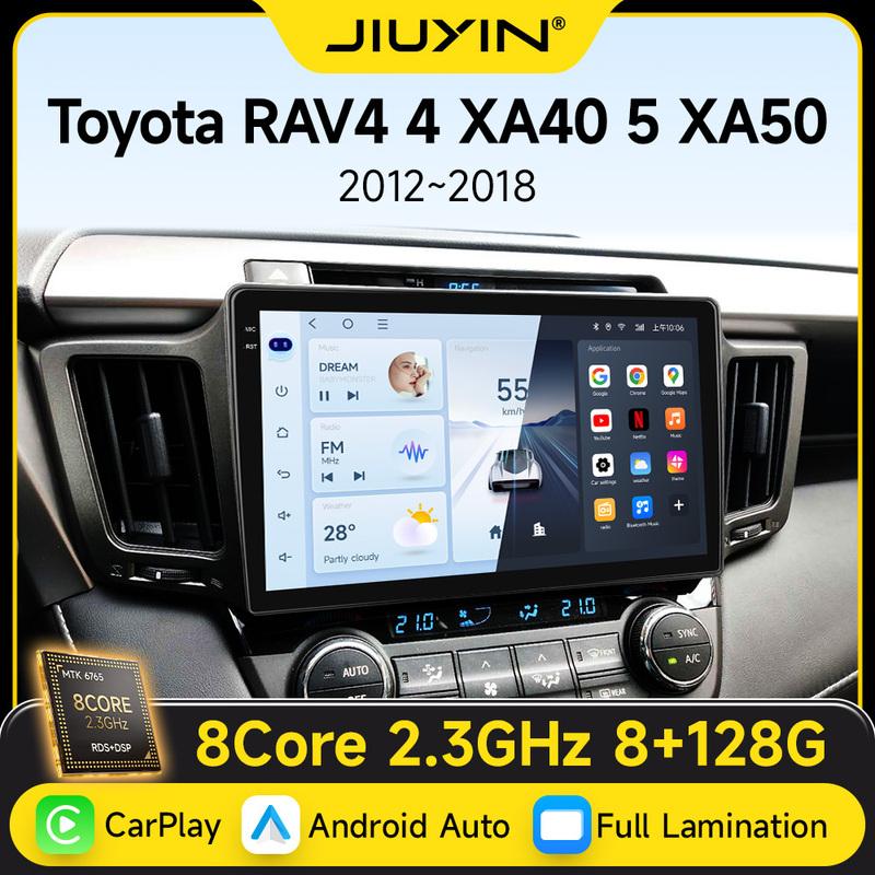 JIUYIN AI Voice Wireless CarPlay Android Auto Radio for Toyota RAV4 RAV 4 2012 - 2018 4G Car Multimedia GPS 2din autoradio