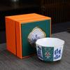Enamel Master Cup: Exquisite High-End Octagonal Kung Fu Tea Set Souvenir