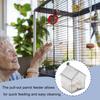 Transparent Bird Feeder House Bath Tub Water Food Dish Decorative Bird Feeders House Transparent Window Wild Bird Feeder