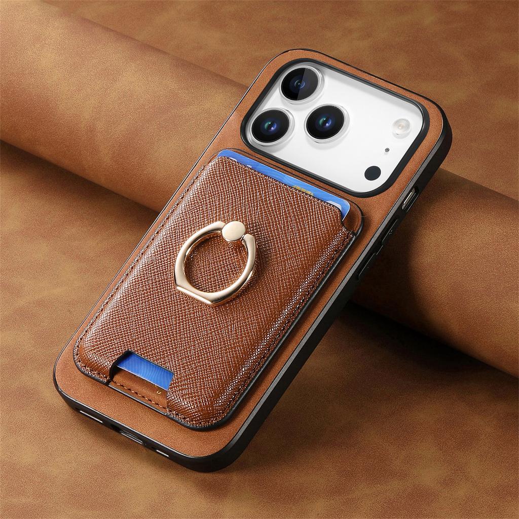 2 in 1 Detachable Card Solt Leather Wallet Case For iPhone 17 Pro Max 16 Plus 15 14 13 12 11 17air 16E SE4 Magnetic Ring Holder