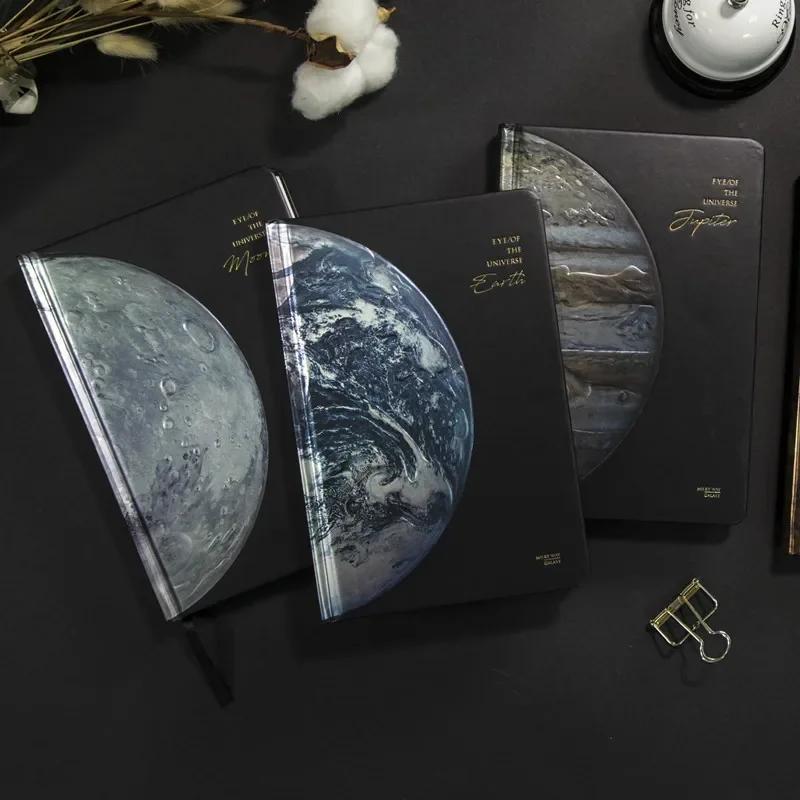 Creative Universe Starry Sky A5 Notebook Jupiter Diary Page Illustration Handbook Notebook Learn Supplies Study Notebook