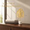 Gold Cement Base Iron Leaf Desktop Ornament  Hotel Front Desk Display Ornament