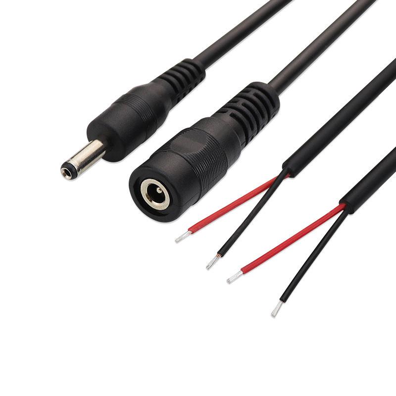 DC35135 Power Cord Adapter: Male & Female Connectors, Lithium Battery Charging Cable with DC3.5 Female Socket Plug.