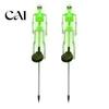 Outdoor Atmosphere Lighting for Halloween 2Pcs Solar Skeleton Stake Light, Glowing Realistic Figurine, Waterproof Powered Haunted House Decor