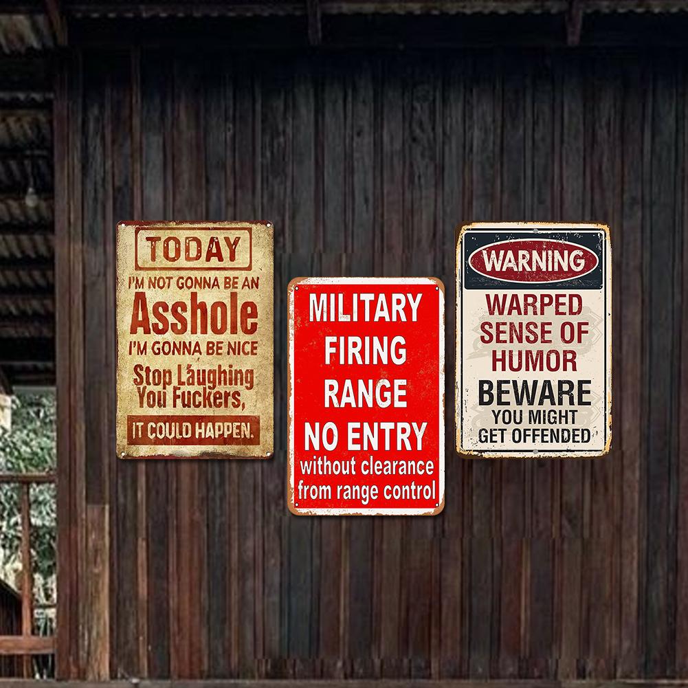 Vintage kovová fráze plechová cedule obdélníková železná malba na zeď domácí dekorace 20x30cm