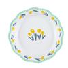 Flower Ceramic Bowl Set Household Tulip Underglaze Color Rice Bowl Vegetable Plate Plate Combination Tableware Set Tableware And Chopsticks