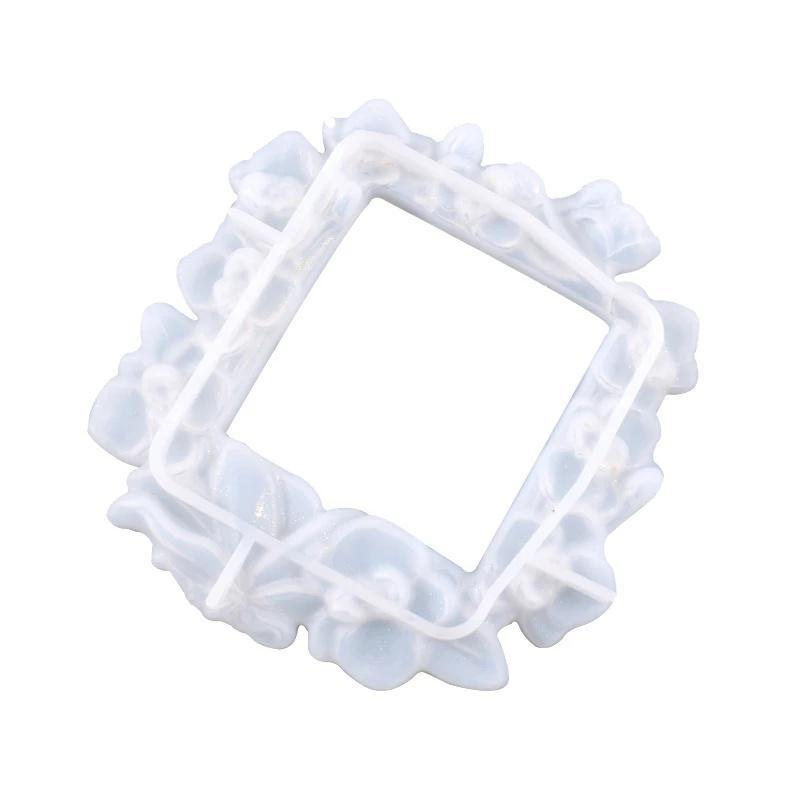 Forma silikonowa do kleju kryształowego DIY Domowe Kreatywne Ładne Koronkowe Przezroczyste Naklejki Dekoracyjne na Włącznik
