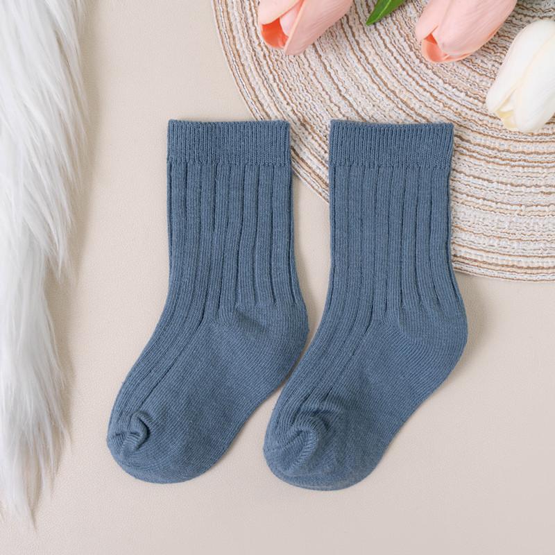 Baby Boys Girls Socks Breathable Toddlers Kids Short Socks Solid Soft Cotton Stripe Infant Princess Cute Socks For 0-8Years