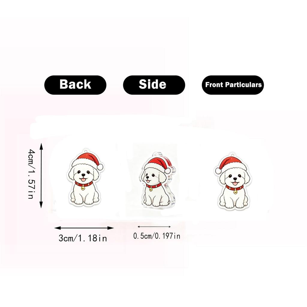 Calendario dell'Avvento di Natale per Cane Maltipoo con Cucciolo Carino Countdown Festivo Acrilico Regalo per Amanti dei Cani