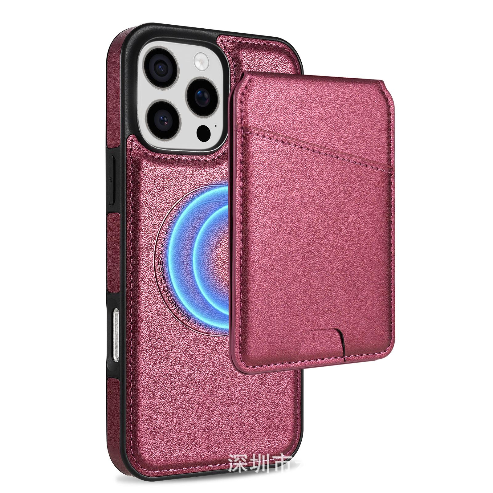 

Magnetic Leather Wallet Case for iPhone 16 Pro Max 15 Plus 14 13 12 11 Xs Max XR 7 8 SE 2022 Wireless Charging Detachable Cover For iPhone 7 червоний