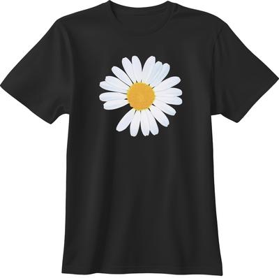 G-DRAGON Short Sleeve T-Shirt, Solid Color (JP, Alphabet, S, Big Daisy (BLACK))