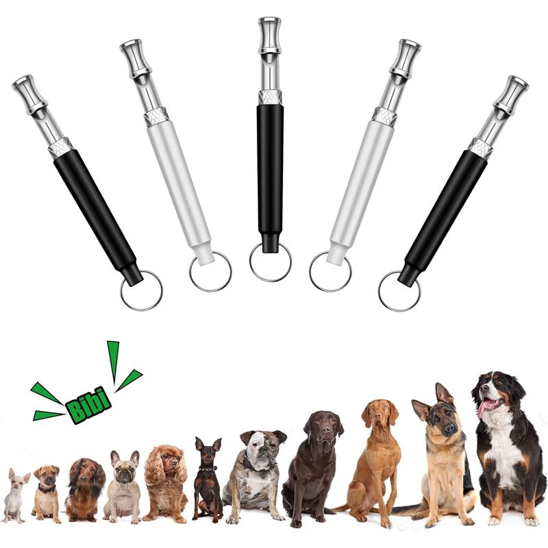Dog Whistle with Lanyard Adjustable Ultrasonic Silent Dog Whistle Repeller Stop Barking Control for Dog Training