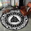 Viking Valknut Yggdrasil Tree of Life Rug Round Carpet 80cm Chair Non-slip Floor Mat Crawling For Kids Living Room Decor