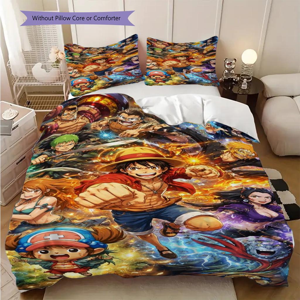 Adventure Awaits One Piece Threepiece Set 1 Duvet Cover 2 Pillowcase Without Core Christmas Birthday Gift Bedding Set Soft And Comfortable