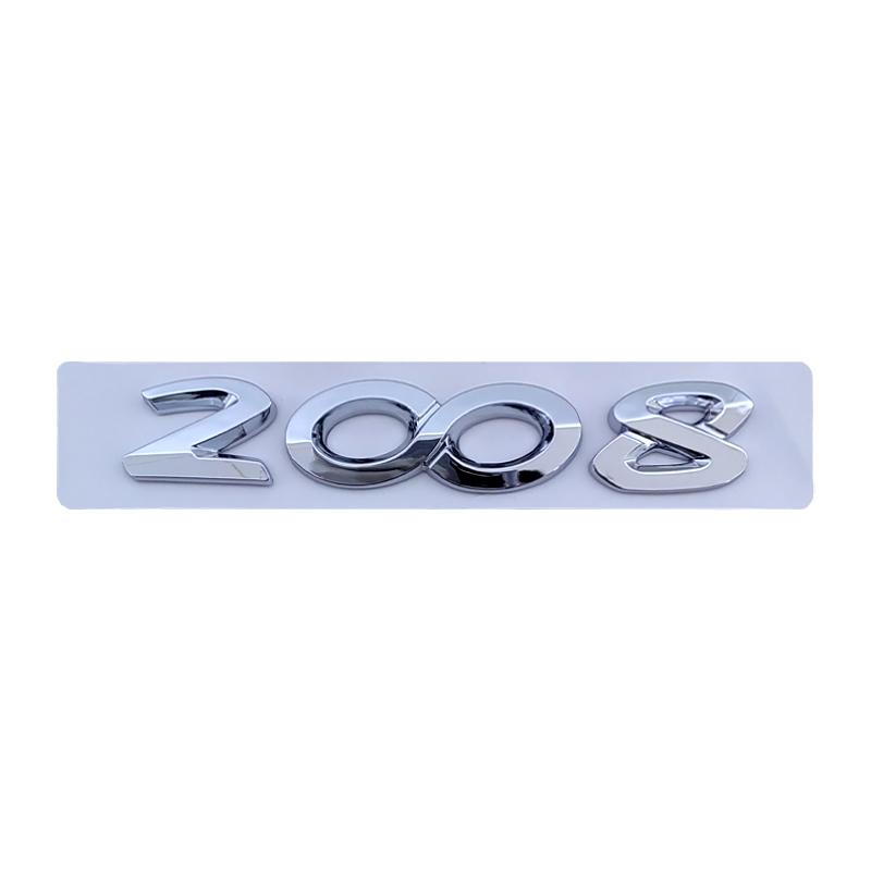 3d ABS Chrome Black Logo 3008 2008 4008 5008 Emblem Number Letters Nameplate WQPOK5 Sticker Car Trunk Badge Adhesive Decal Accessories
