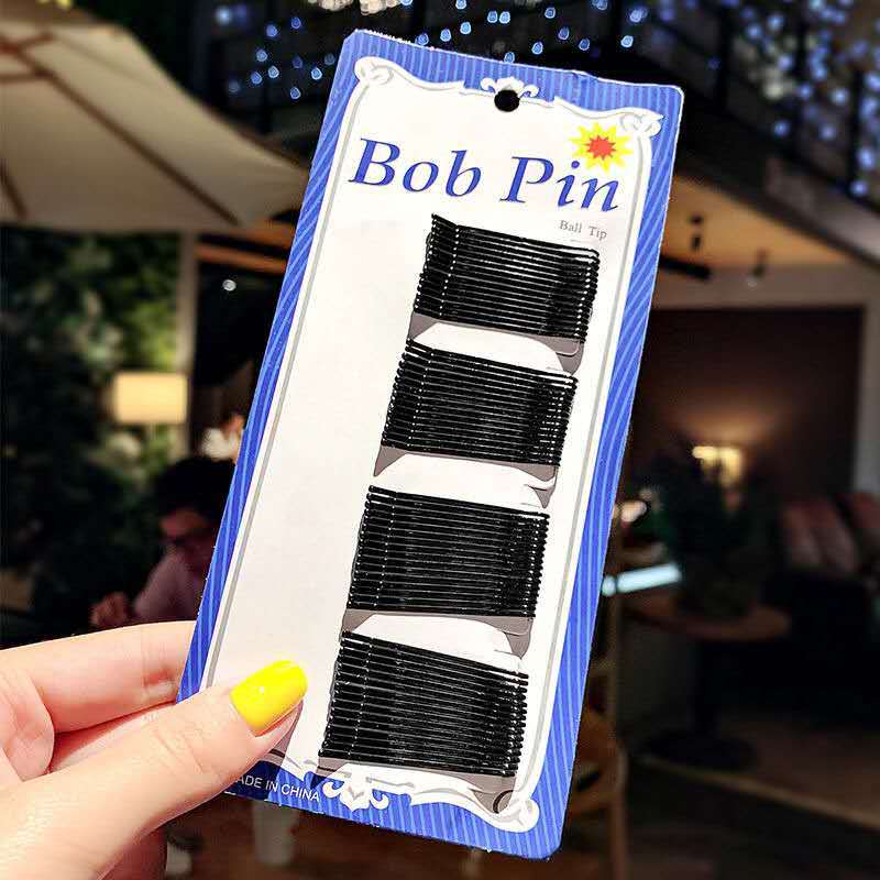 36/50Pcs Women 6 cm Hair Waved U-Shaped Bobby Pin Barrette Salon Grip Clip Bridal Hairpins Black Metal Hair Accessories For Bun