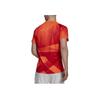 Adidas Ss21 Color Block Tennis Sports Training Casual Short Sleeve T-Shirt Unisex Tops Red H18184