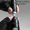Aluminum Alloy Laser Flashlight USB-C Rechargeable 1200mAh Battery Long Range Beam Underwater Diving Hunting Search Light