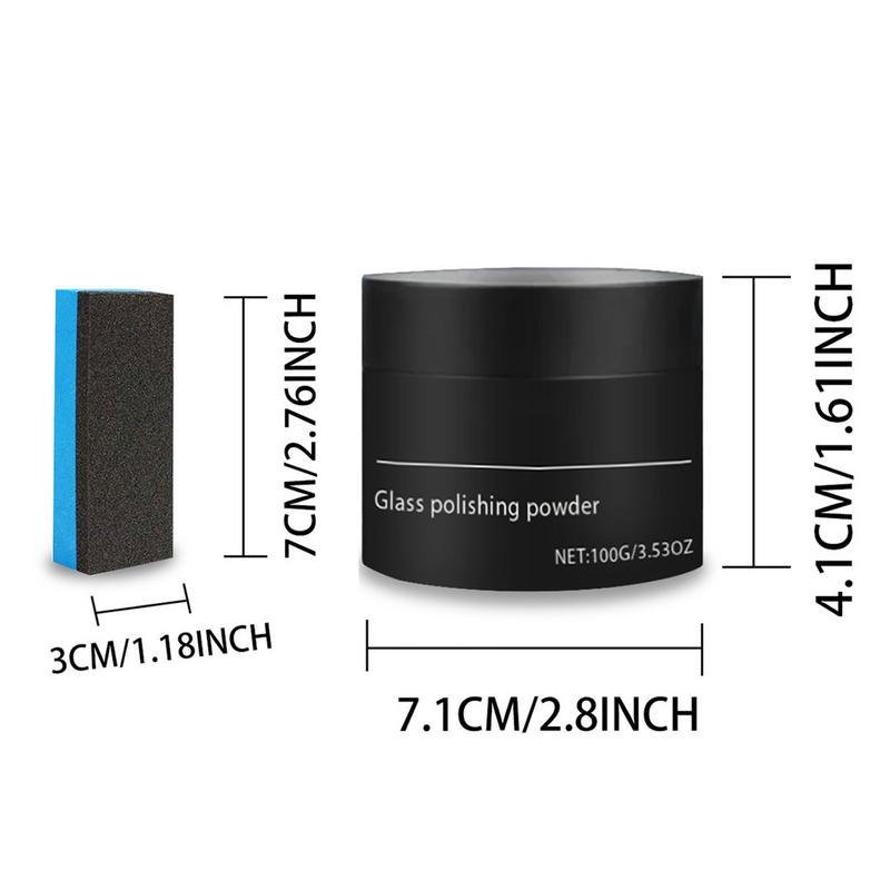 Car Glass Polishing Powder Automotive Windshield Scratch Remover Powder 100g Polishing Powder Car Scratch Repair Remove Powder