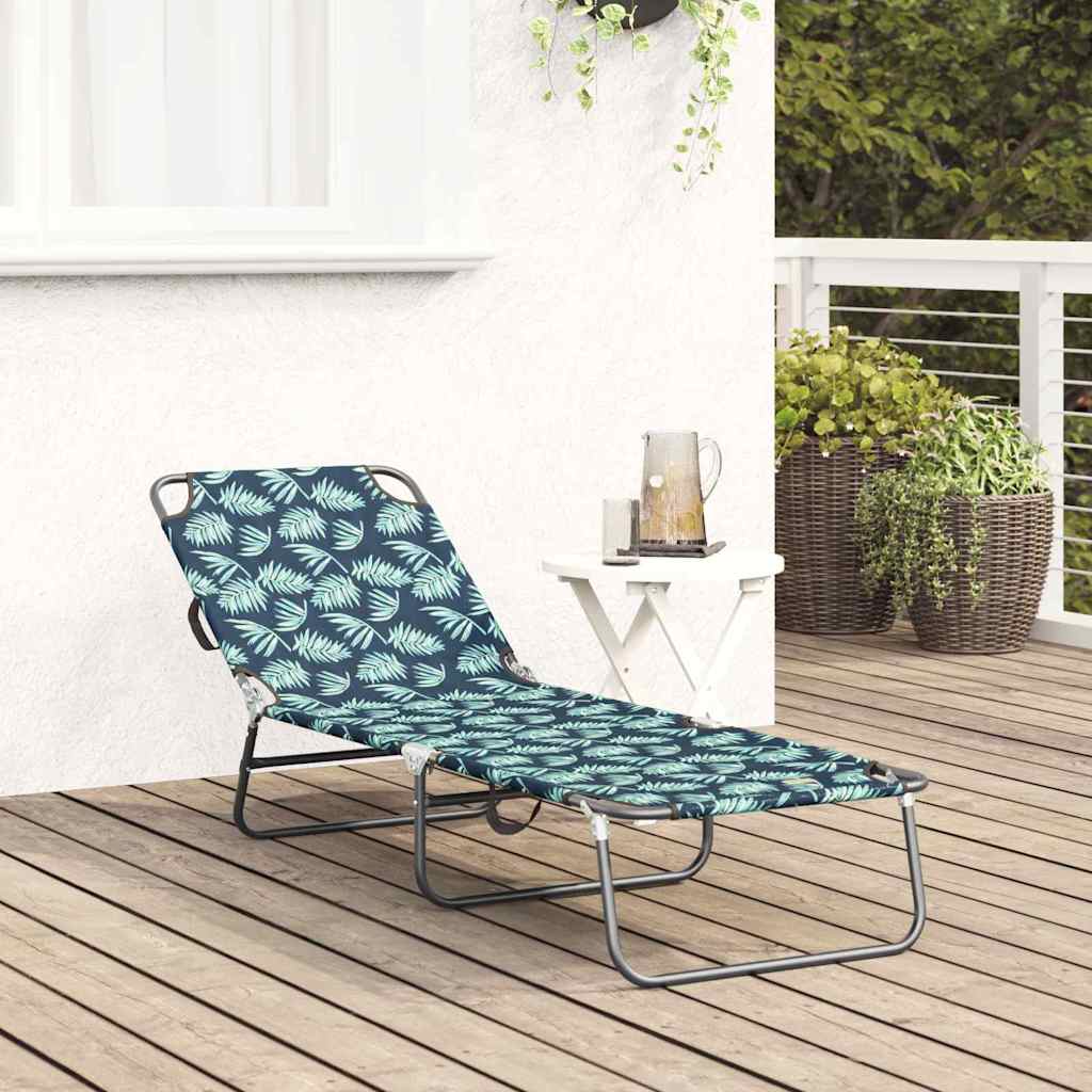 Foldable Sun Lounger Multicolor 188 x 57 x 86.5 cm Polyester