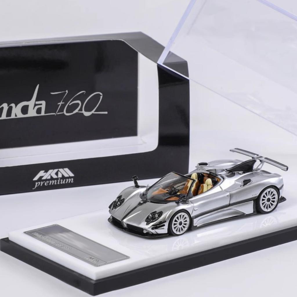 HKM 1:64 Zonda 760 LH Openable Hood Diecast Diorama Car Model Collection Miniature