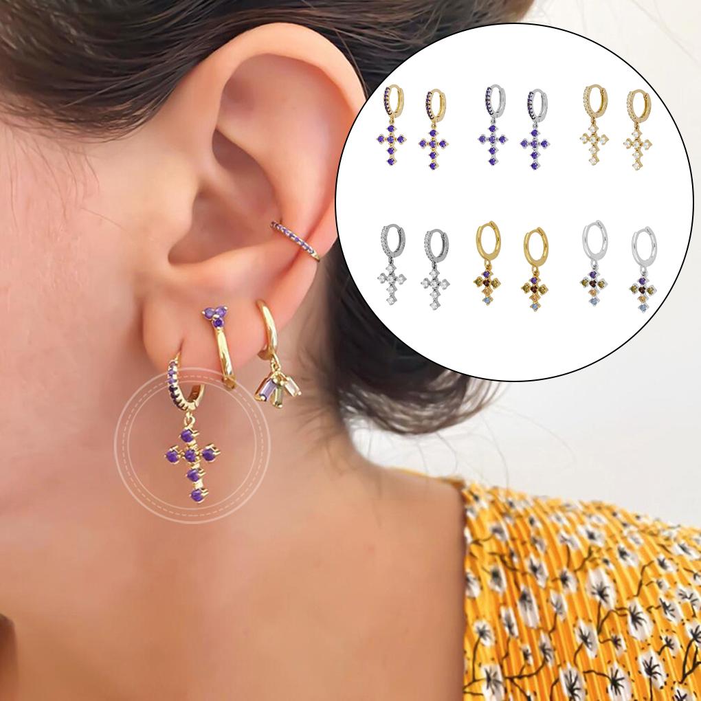 2pcs Earring Hoop Ins Earrings Metal Hypoallergenic Vintage Leisure Casual Jewelry Finding Daily Commute Parties