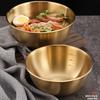 3pcs Stainless Steel Salad Basin, Golden Bowl Cooking Basin Mixing Bowl Baking Special Basin Kitchen and Noodle Basin Salad Bowl
