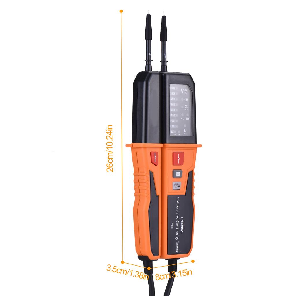 Voltage and Continuity Tester, Electrical Tester with IP65 Protection, AC DC Voltage Detector for Home and Professional