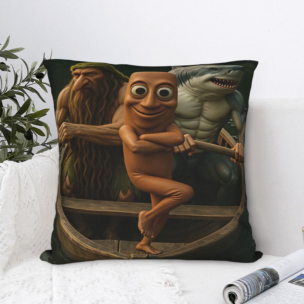 Tung Tung Sahur Bootsabenteuer Crew Mit Monster Kissenbezug Bequemer Kissenbezug Für Wohnzimmerstuhl Niedliche Lustige Kissenbezüge