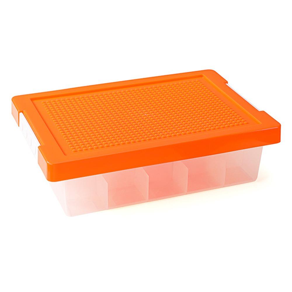 2 Layers Building Blocks Storage Box Removable Cover Particle Holder  for Kids