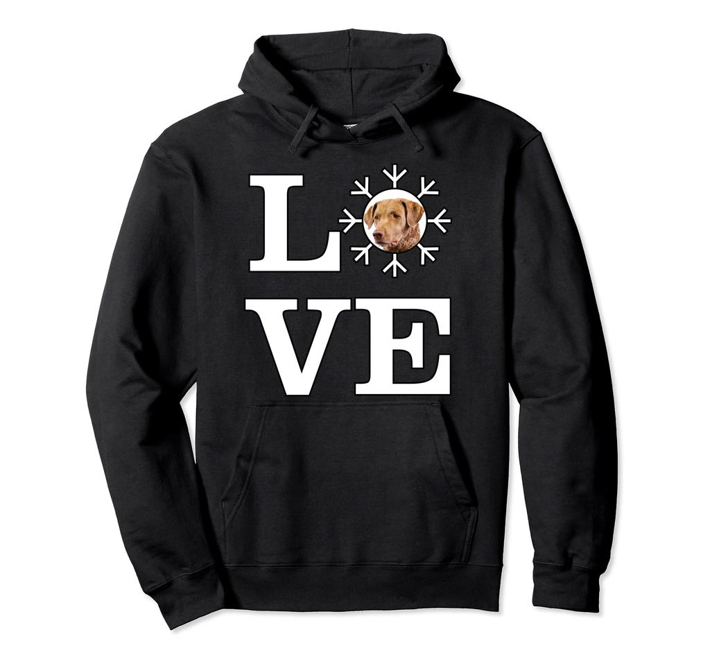 Love Snowflake Dog Chesapeake Bay Retriever Hoodie