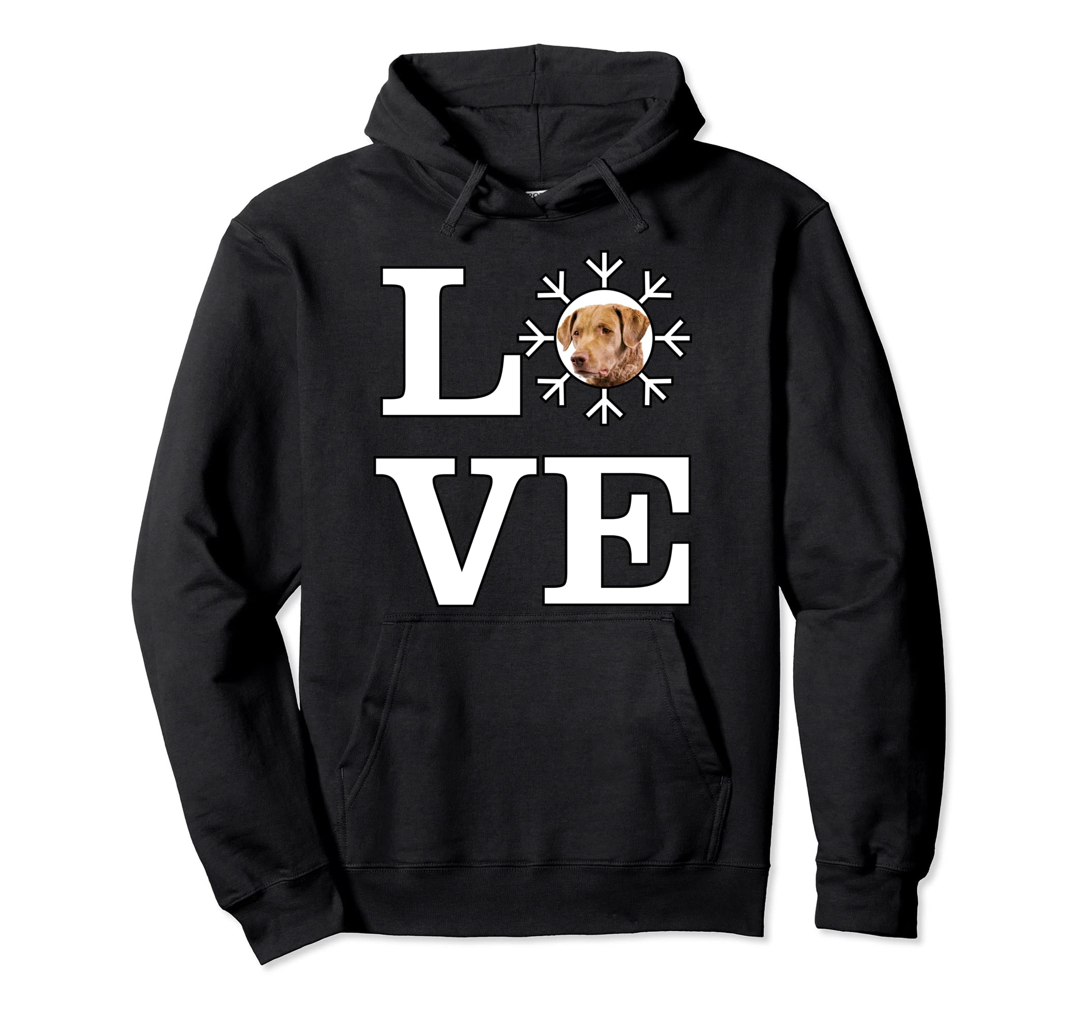 

Love Snowflake Dog Chesapeake Bay Retriever Hoodie