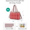 Lunch Bag Women Large Lunch Box Insulated Tote Bag with MultiPockets Quilted Puffy Tote for Work Outdoors