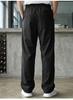 [Including Linen] Spring and Summer Old Money Style Curved Knife Pants, Elastic Pants, Wide Leg Men's Loose Casual Commuting Pants