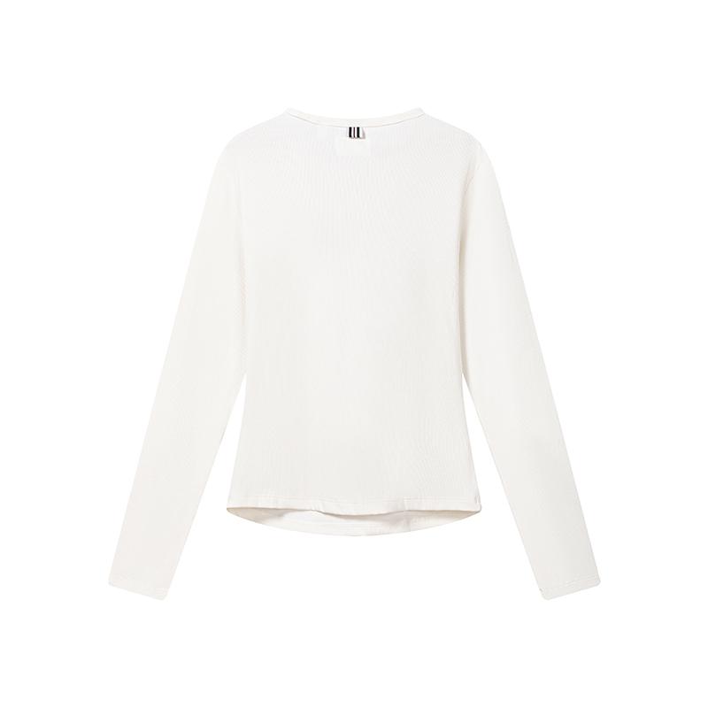 Fila Heritage Knitted Comfortable Long Sleeve Slim Fit T-Shirt Women Tops F11W638205FIV