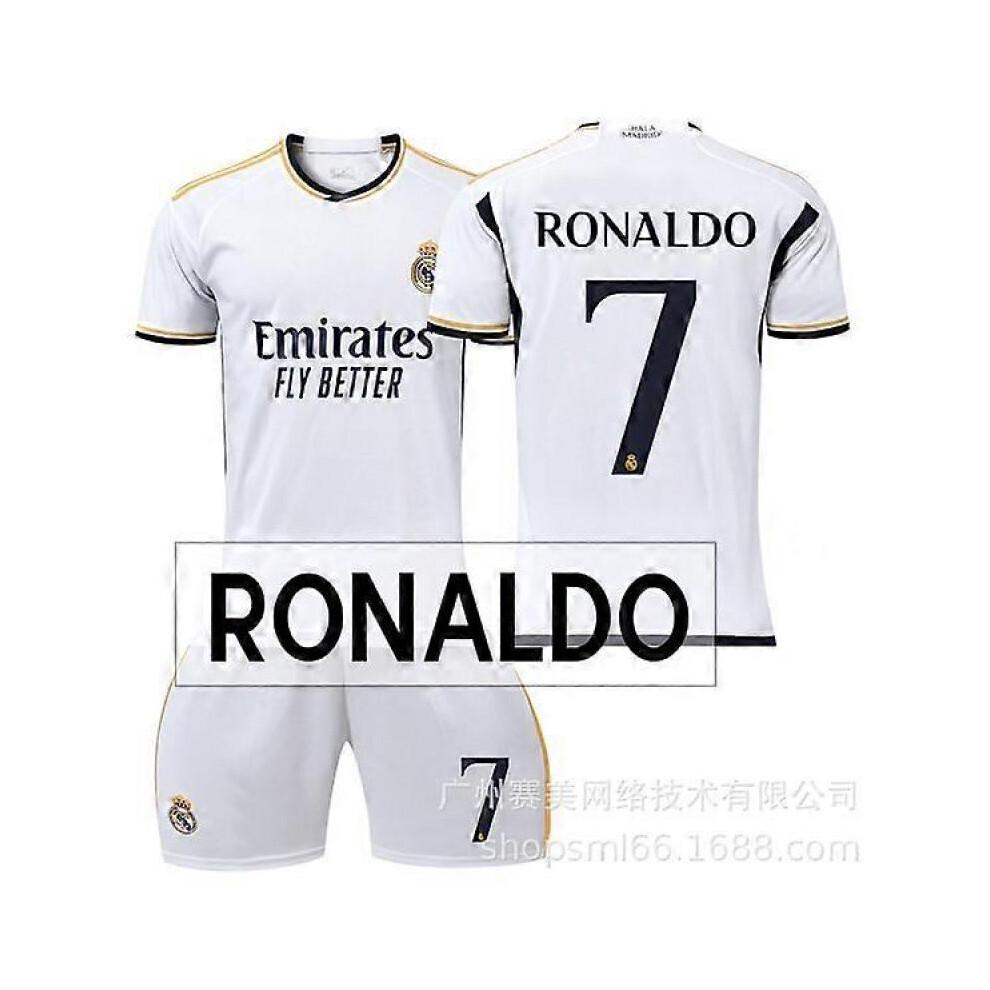 23-24 Neues Real Madrid Heim Kinder Erwachsenen Fußballtrikot-7 RONALDO-20# 7 RONALDO 20#. Fußballtrikot.