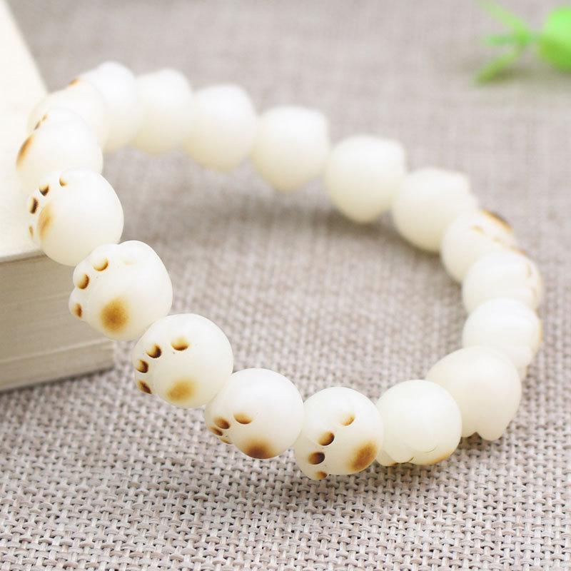Bodhi Cat Claw Carved Bracelet - Women's Soft Wrap, Xiaohongshu Style, Charcoal-Roasted Bodhi.