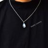 Moonstone Necklace, Delicate Necklace, Boho Moonstone Drop Necklace, Rainbow Moonstone Tear Drop Pendant, Sterling Silver Moonstone Necklace