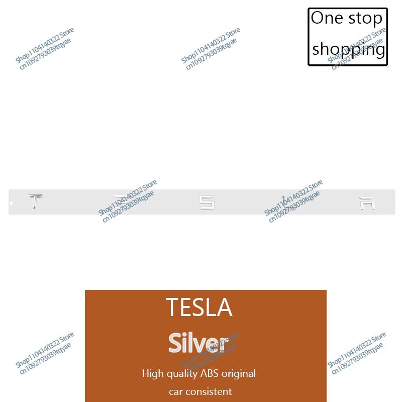 ABS Tesla Rear End Label MODEL/3 Car Logo Rear Letter Sticker Electroplated Car Logo Accessories For MODEL 3 MODEL S X Modified NH0