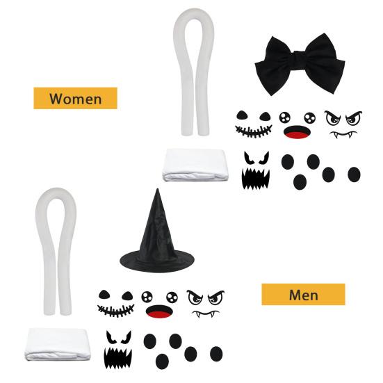Halloween Ghost Decorations DIY Expressions Spooky White Ghost Craft Kit with Witch Hat for Outdoor Indoor Yard Garden Lawn Decor