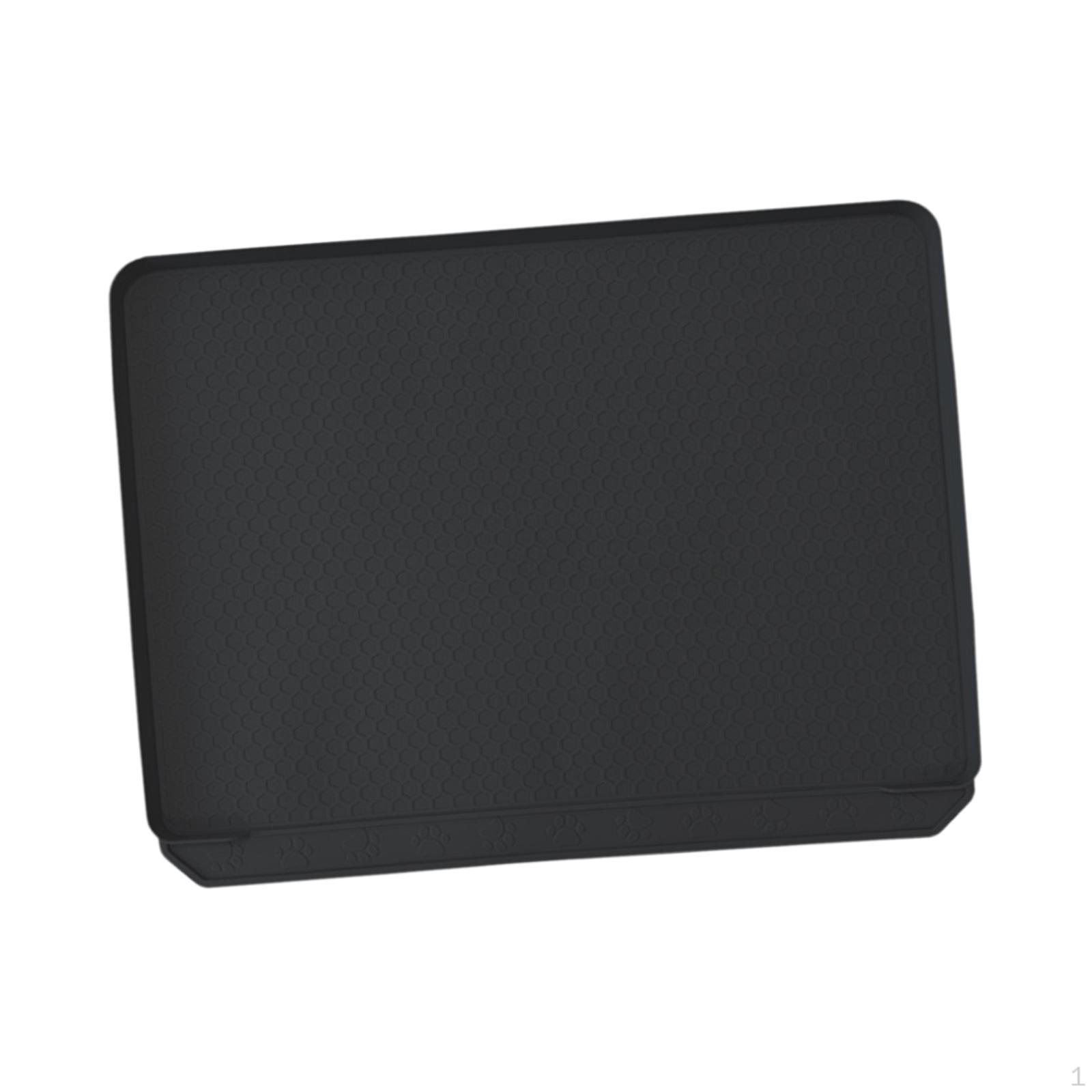 

Litter Mat Trapping Pad Non Slip with Raised Edges Sturdy Portable Easy to Clean Waterproof чёрный