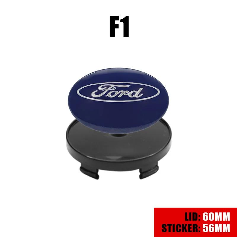 4pcs 60mm Car Wheel Center Hub Cap Auto Rim Covers Emblem Badge For Ford Focus Fiesta Mondeo Ranger Kuga Mustang ST Accessories