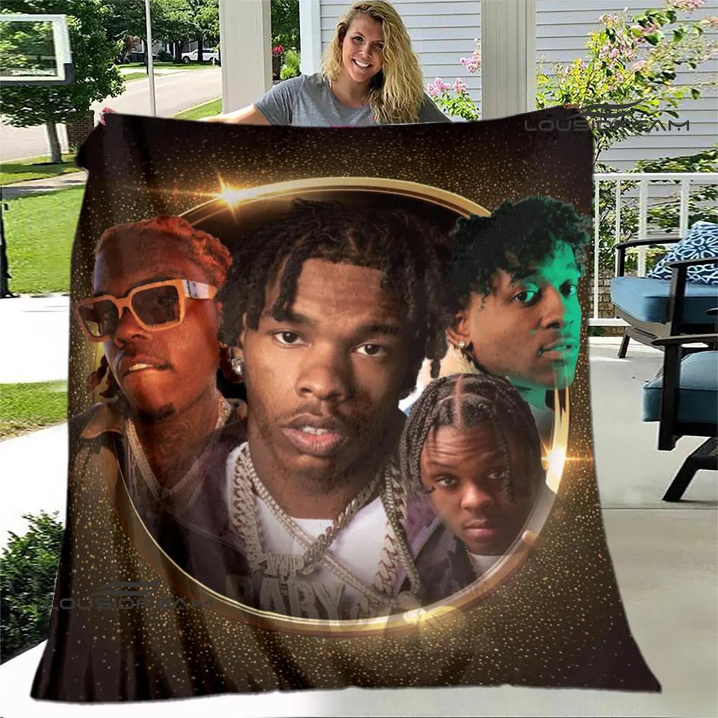 Hip -hop Singer Lil Baby Printing Blanket Children's Warm Blanket T Flange Blanket Home Travel Blanket Bed Linings Birthday Gift