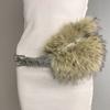 Y2K Plyšové pasové pásky Punk Huňaté Kožešinové Kovbojské Pásky Vintage Pásky z Umělé Kožešiny Dámská Móda