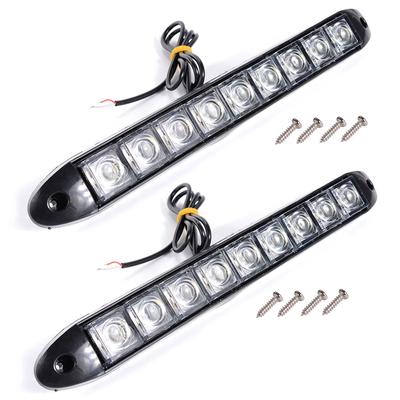 2PCS Car Fog Lamp IP65 Waterproof Super Bright Driving Light White 12V 9 LED Low Power Consumption Daytime Running Light for Car