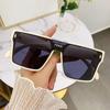 1Pc  Oversized Square Sunglasses Children Retro Mirror Lens Eyewear Shades Uv400 Protection Punk Sun Glasses