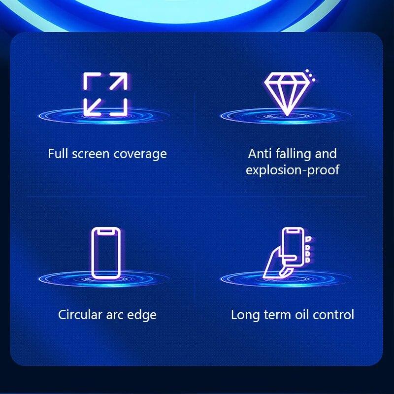5pcs Tempered Glass for iPhone 14 13 12 11 Pro Max Mini Screen Protectors for iPhone Xs Max X Xr 7 8 plus 6 6S SE 2020 9H Film