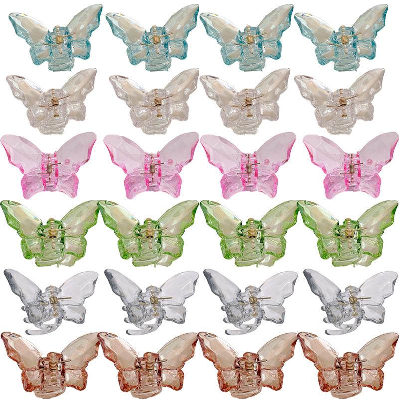 Jelly Colour Butterfly Hair Clip Women Korean Girl Group Fashion Shark Clip Hair Accessories