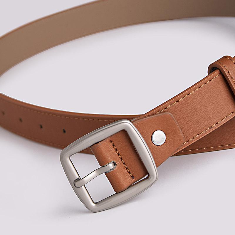 Basic Women's Belt, Fashionable Commuter Pin Buckle Belt, Simple and Versatile PU Imitation Leather Belt, Women's Belt